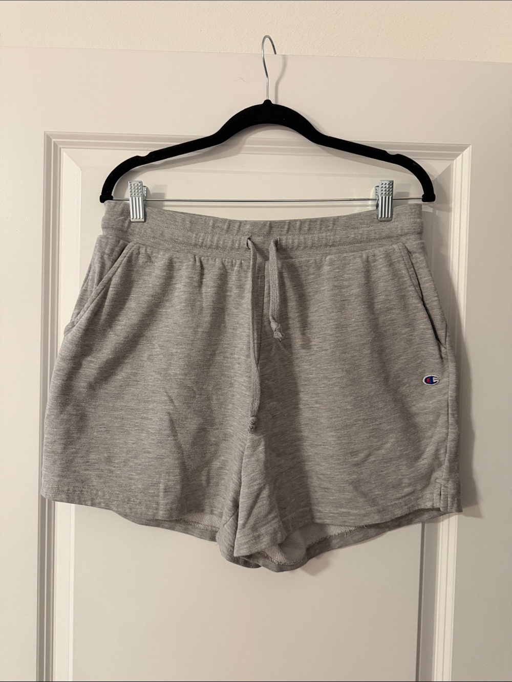 Champion Women's Light Gray Athletic Drawstring Shorts